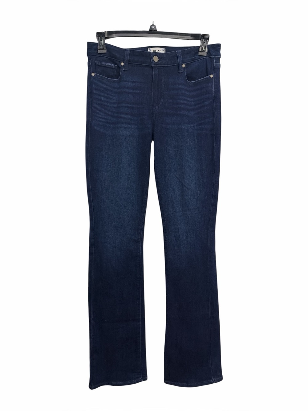 Paige Manhattan Bootcut Jeans In Baylor Size 31 Dark Wash Denim Stretch WJ790